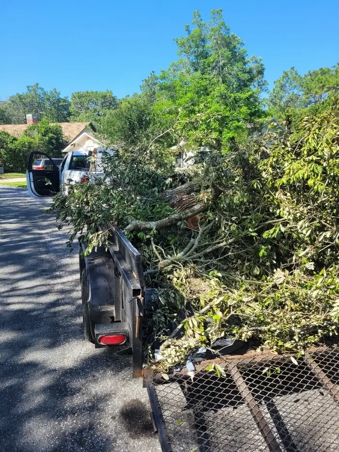 Residential demolition with heavy equipment in Inverness, Citrus County